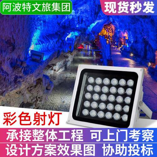 投射灯灯户外投光灯室外防水景观射灯七彩照树灯庭院绿化灯