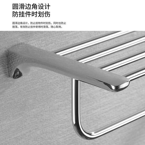新款直销不锈钢毛巾架浴室毛巾杆毛巾收纳架壁挂酒店卫生间置物架