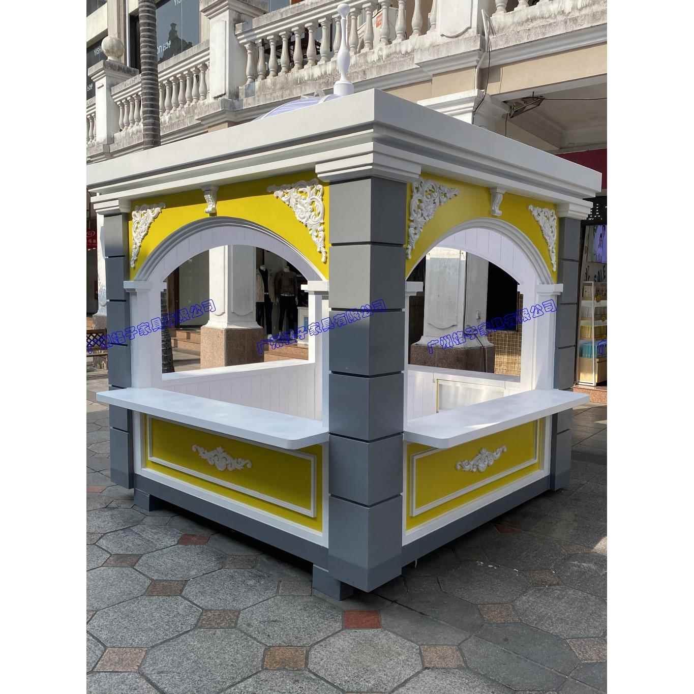 商业街火车造型售卖亭 步行街饮料小吃餐车商店 美食街移动商铺花