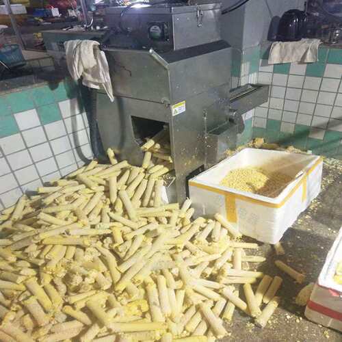 生优选款鱼料QCF饵米玉脱颗粒机甜玉米梗粒分离清洗漂烫嫩玉米产