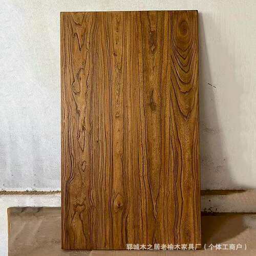 老榆木实木大板风化旧木板家居装修书面板复古飘窗板原木餐桌面板