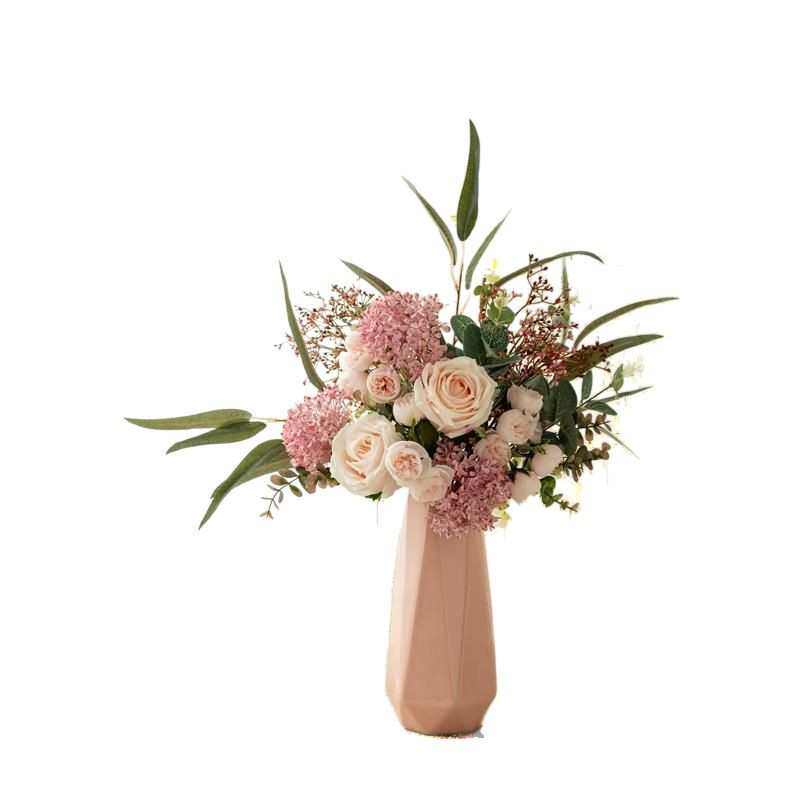 假花法式电视柜摆件餐桌装饰温馨高端轻卧室浪漫花仿真客厅奢酒店