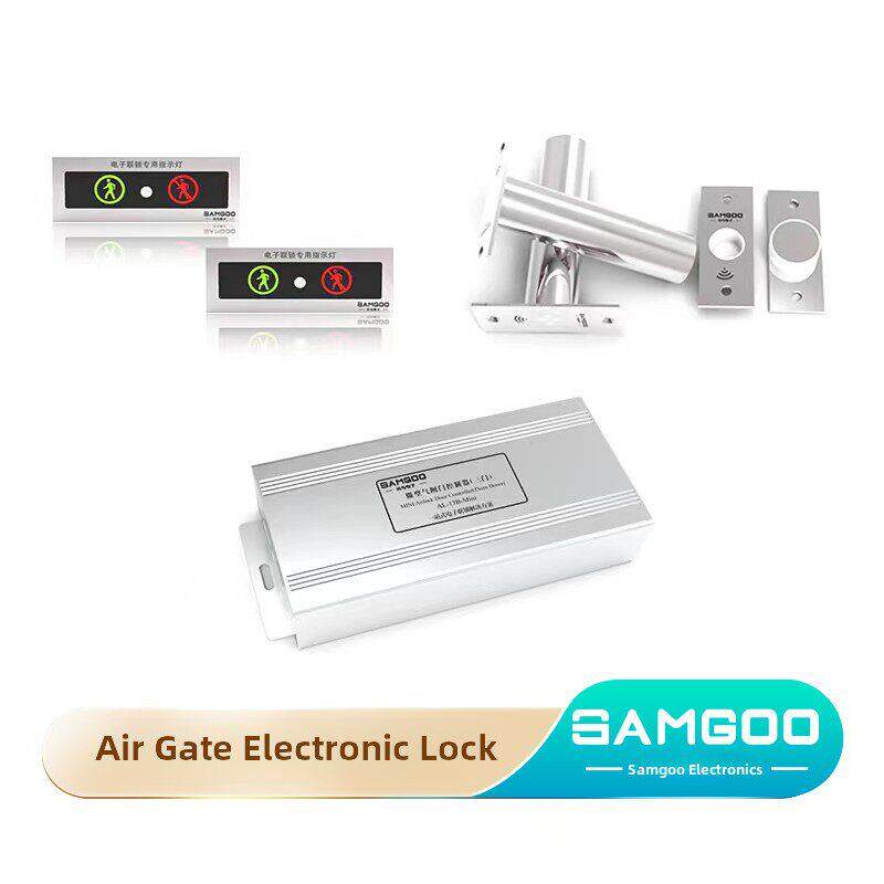 空气门锁联锁装置双门联锁表面安装三门圆锁带光缓冲室门禁四门数