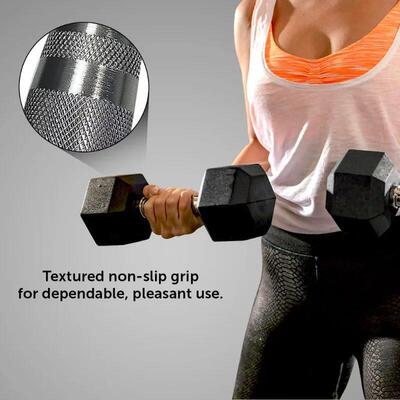 Gymenist, 30lb Rubber Hex Dumbbell, Pair dumbell weights fo
