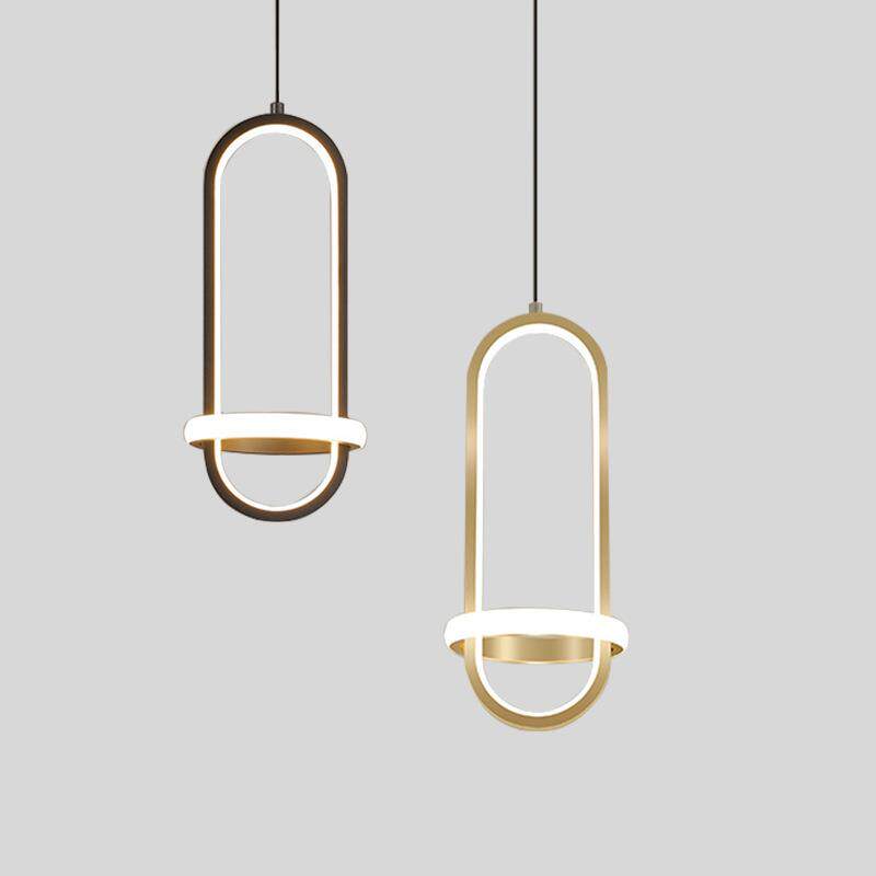 北欧卧室床头柜极简小吊灯现代简约吧台灯设计师ins长线灯具