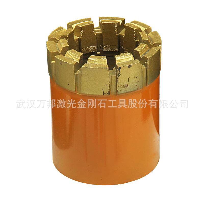 万邦75/49老地标 矿用打岩石打孔抽芯取样地质勘探工具金刚石钻头