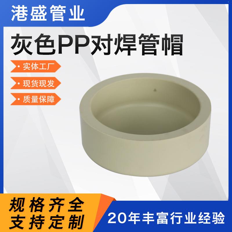 厂家供应热熔对焊式pp管帽聚丙烯pph化工管道堵头封头塑料管配件