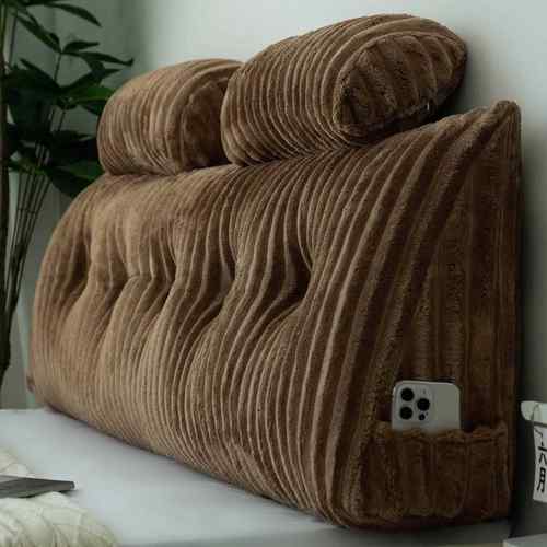 225新款兔绒舒适床抽条三角0头靠垫腰10045271靠背护靠枕头组合可