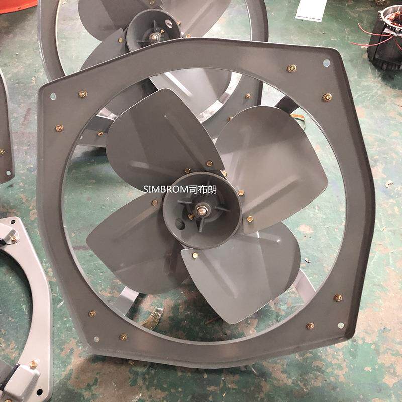 Hr24寸-220V厨房大功率方型铁壳通风换气排油烟排气扇工业八角扇