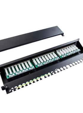 超五打类蔽网络配线架CA6T5CAT配线架屏网络线千兆VNG镀金