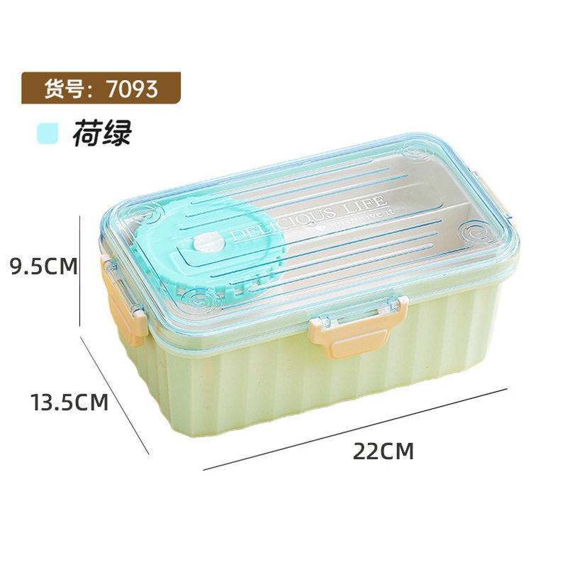 双层糖果萌趣野餐水果沙拉盒带碗午餐盒上班族学生零食便当盒分格