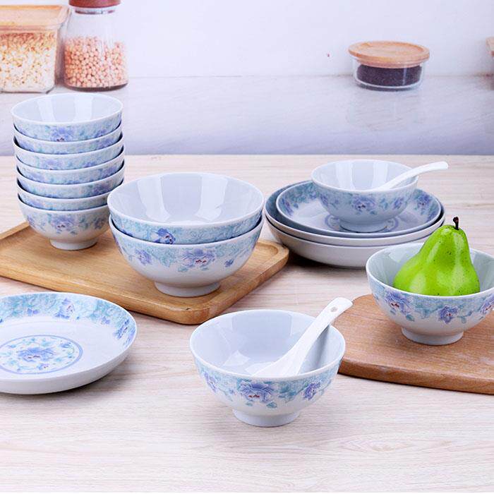 红杜鹃晶玉贝瓷4.5寸5寸5.5寸6寸家用吃饭米饭碗汤碗面碗高脚碗