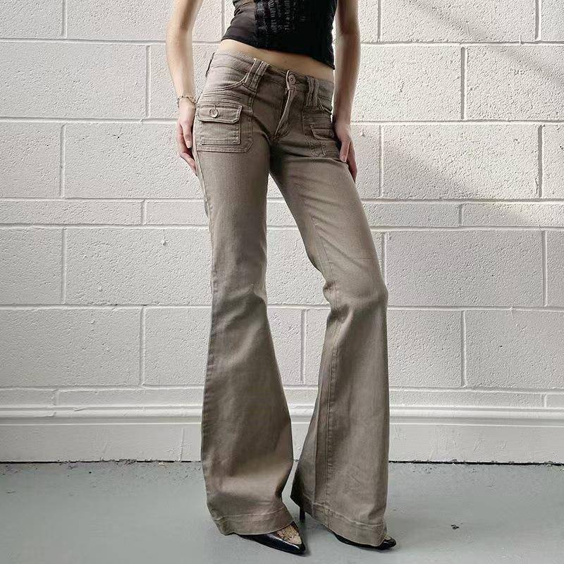Wrangler Carly Olive Fray Hem Flare Women Jeans Sale