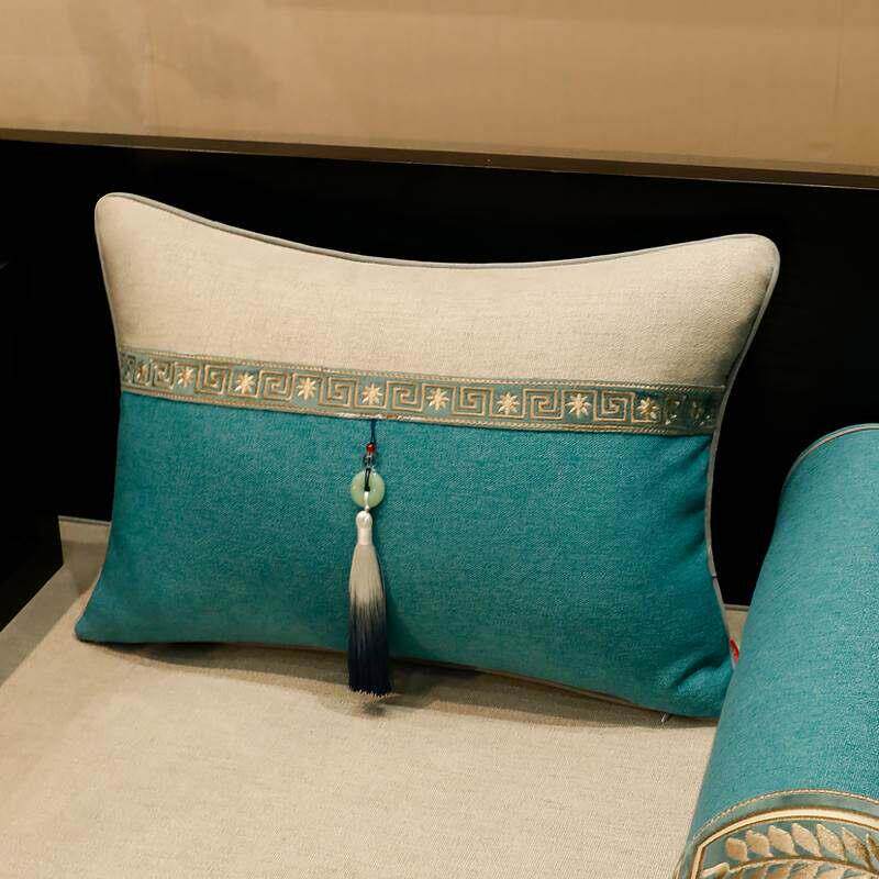 新中式坐垫红木沙发垫子红色婚庆罗汉床垫套罩椅子座垫加厚可拆洗