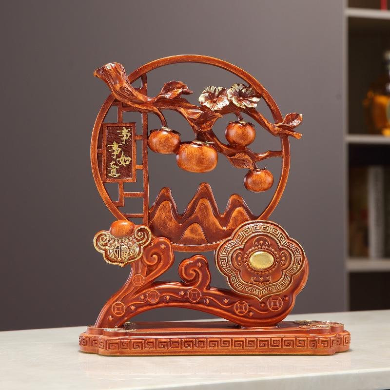 高公档事事如房意假山笔筒办室老板书老桌面11文具收纳摆件装饰送