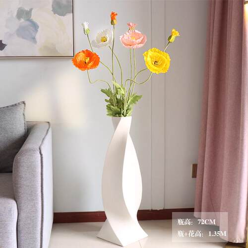 客厅风简约地大插花现代电视柜装饰品北欧奢轻落摆件花瓶旁边