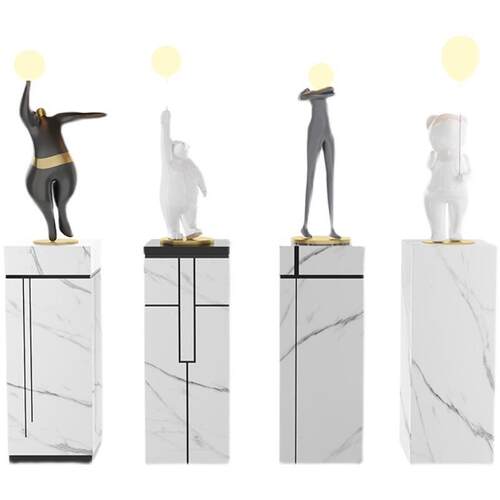 边落走地大理石花现代置物架KX-67019摆件几架轻奢岩子客厅装廊饰