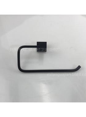 黑色铜CSA巾毛环黑方色形简约毛巾环毛巾杆畅销产品