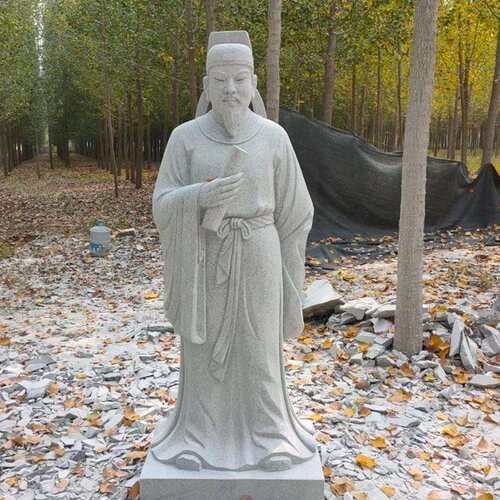石雕花岗岩古代人物雕塑汉白玉诗人名人李白杜甫青石王阳明雕像