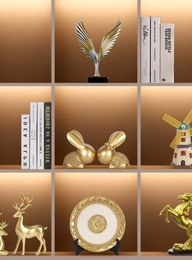 新款简约现代轻奢兔家子摆件档居卧室厅酒客柜装饰品高电视柜玄关