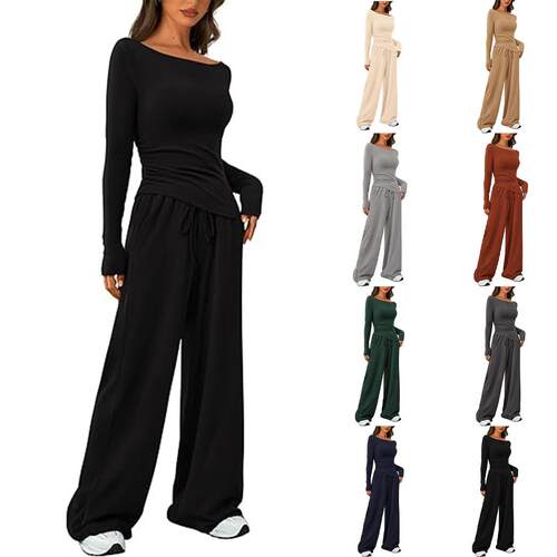 Shirt Pants Womens Casual Spring 2026 2-Piece Minimalist
