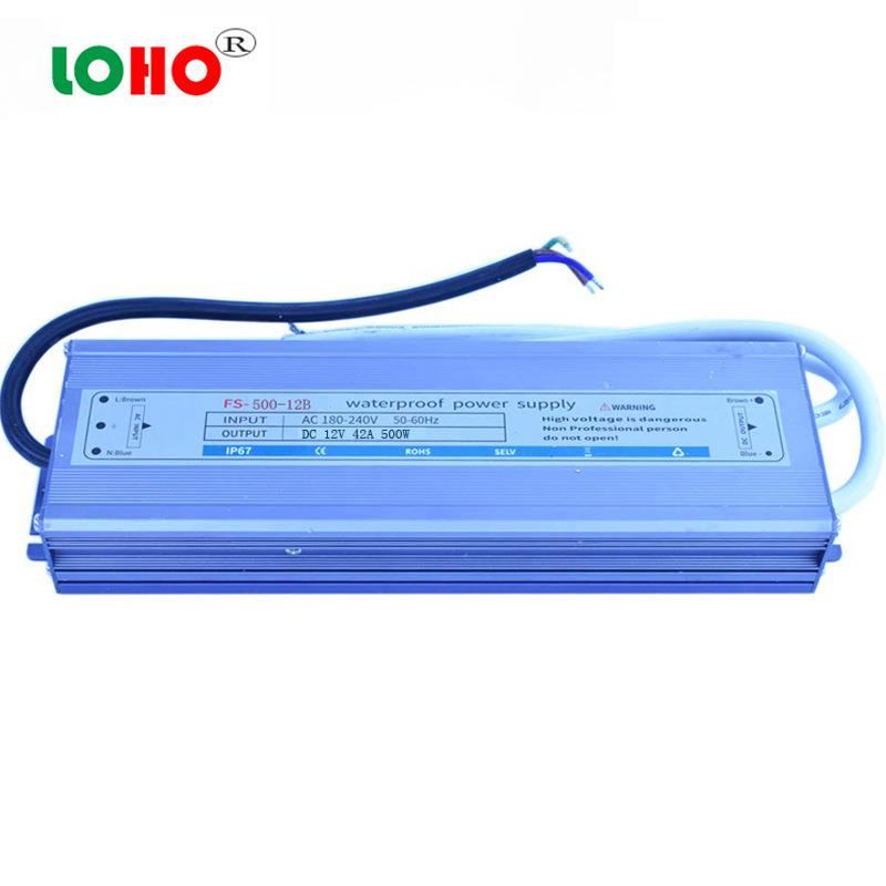 原装超薄防4水电E源12V24V500W变压器2V12V500W户EDB恒压LD外电源