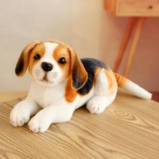 正品仿真狗狗绒毛玩具会米鲁玩偶公仔斑点狗秋田犬哈叫士奇娃娃抱