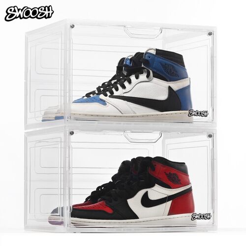 SWOOSH亚克力鞋盒收纳盒透明aj球鞋收纳神器塑料鞋柜宿舍侧开展示