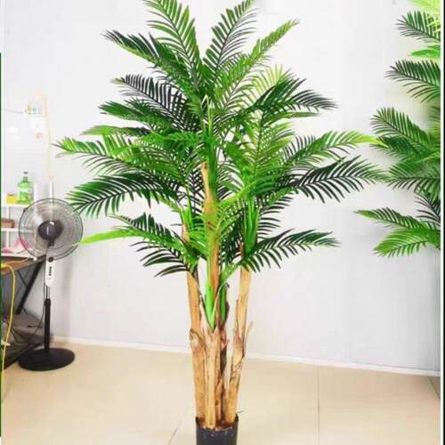 服装店彷真植物绿植客厅假花摆件落地盆栽假发财树室内散尾葵盆景