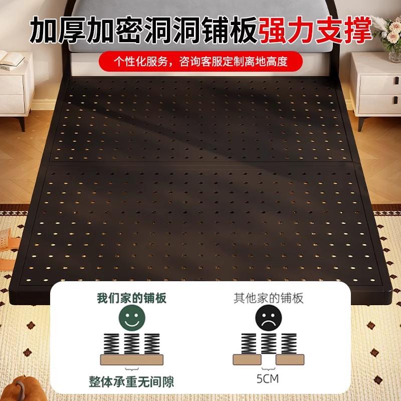 铁艺床悬床出屋经m济浮型加厚加固11双人床1.8米床架1.5软租包大