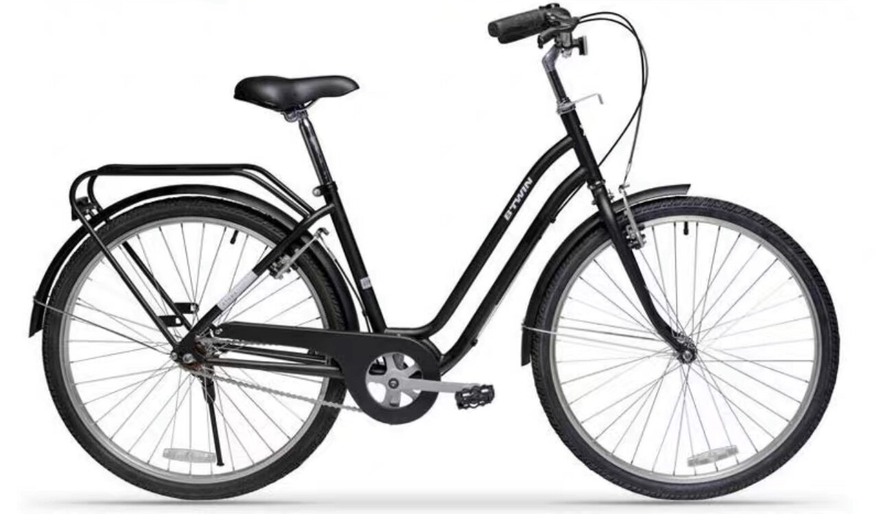 Городской велосипед Decathlon ELOPS 100LF 26 дюймов прогулочный женский photo review