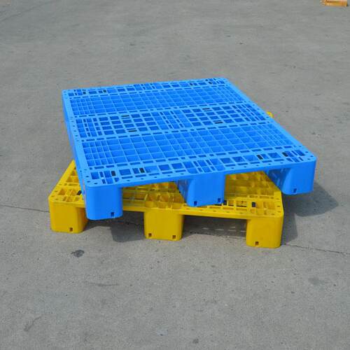 托盘生产厂家蓝色1100*1100*150塑料川字型托盘塑胶叉车栈板
