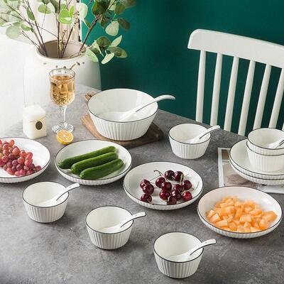 pure white round plates Dinner plate home cerami