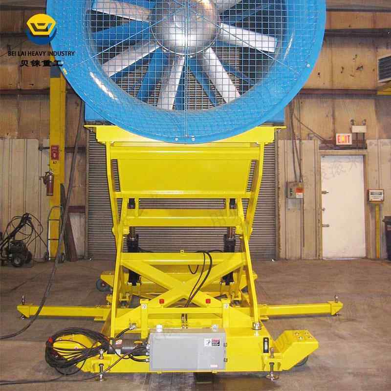 便携式可移动汽车测试升降大型风扇剪刀式升降机电动小型液压升降