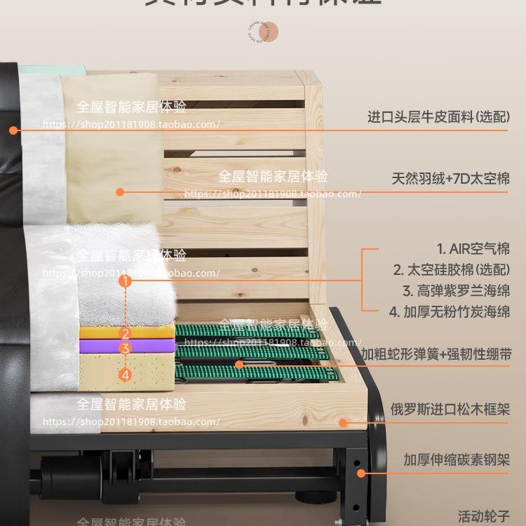 零三靠墙电沙发智能伸缩多功能两用家床庭影院客厅人动OKD位组合