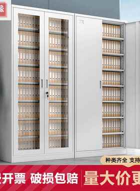 铁校里皮柜资料档物案柜办公学室书柜隔QAU板凭证柜会计储柜带锁