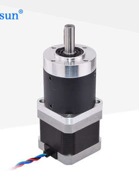 -轴-直流电机双出hg104217hs15nema17行星福减速1684d电机步进得