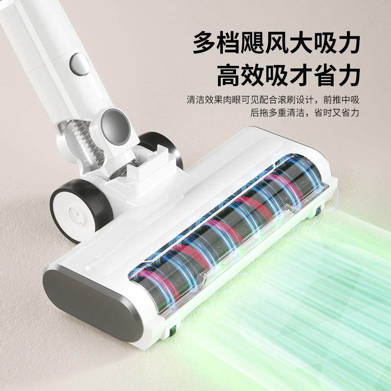 跨境手持长柄滚刷扫吸拖一体机家用地毯地板24V大吸力无线吸尘器