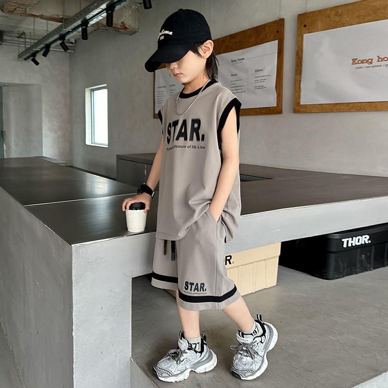 男童無袖套裝夏季2025新