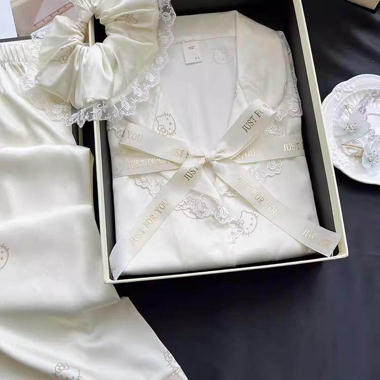 生日礼物真丝睡衣女长袖少女家居服可爱套装送闺蜜朋友生日礼物