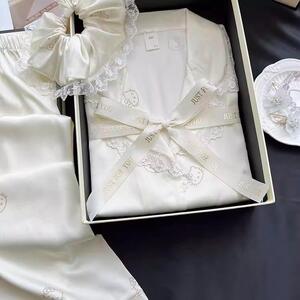 生日礼物真丝睡衣女长袖少女家居服可爱套装送闺蜜朋友生日礼物