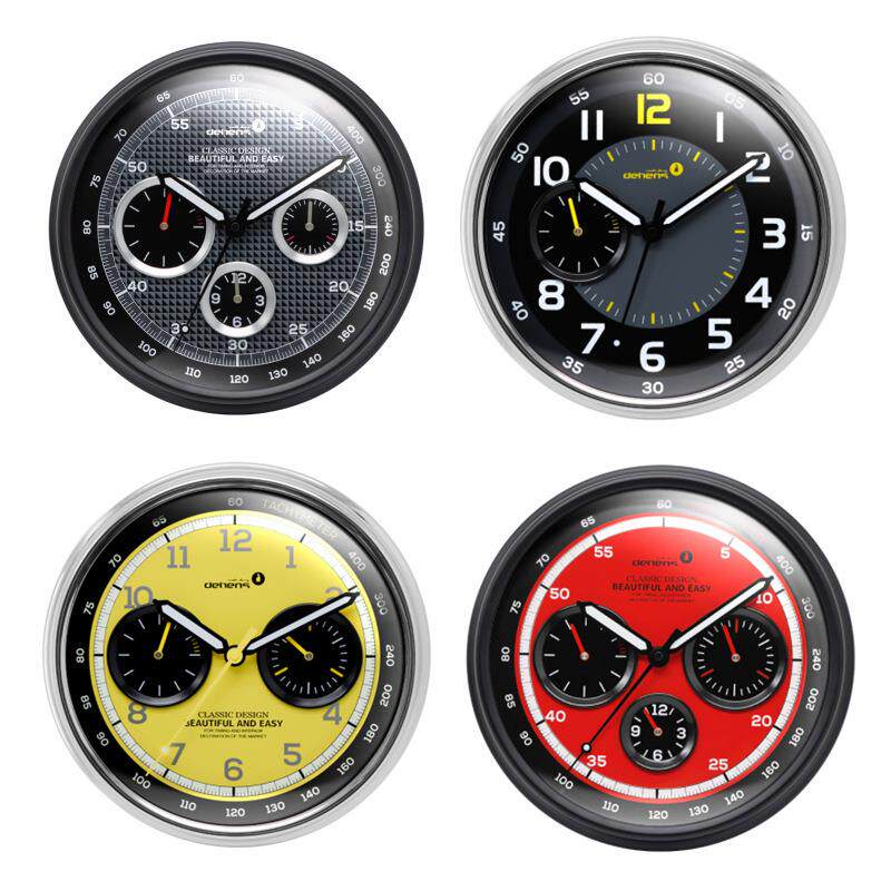 金属手表挂钟创意挂壁钟静音机芯时钟免打孔石英钟汽车仪表盘钟表