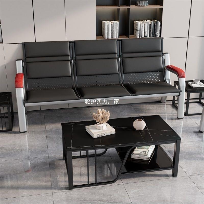 办公沙发务接待现代简约会无品牌/办单人三商人位公客室沙发茶几