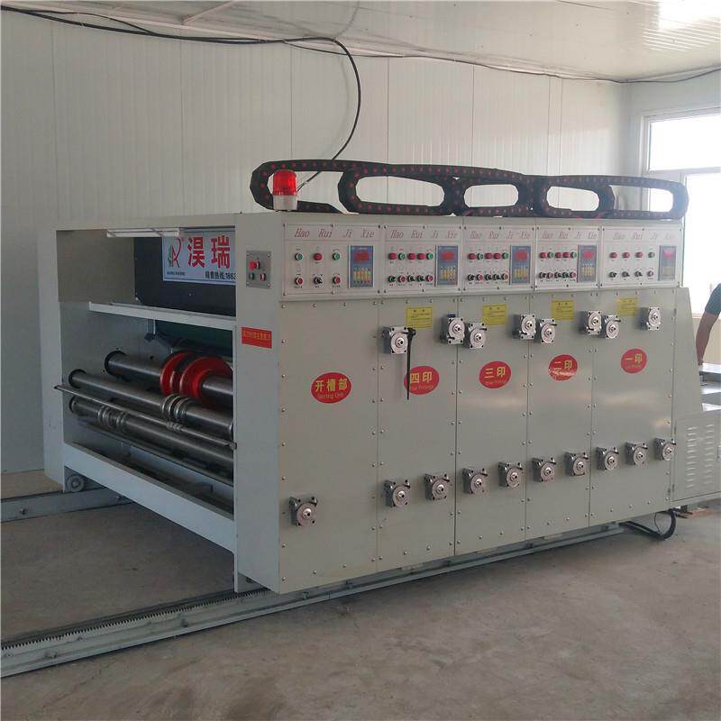 供应全套纸箱机器设备瓦楞纸箱印刷开槽机水墨印刷机高速度