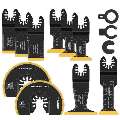 跨境 10件套双金属镀钛锯片万用宝锯片多功能木工金属切割锯条