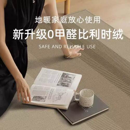 高级中古风地毯客厅茶几沙发地垫轻奢卧室房间防水耐脏免洗可擦