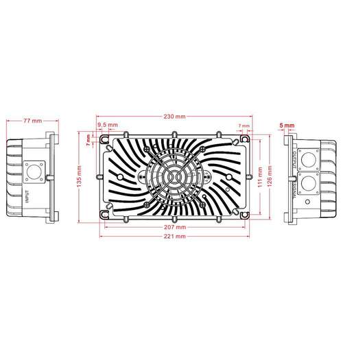 防水IP67 智能充电器 24V15A 2串电池充电器铅酸充电器防水防尘