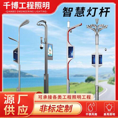 智慧路灯监控充电广播综合多功能灯杆新农村建设智慧路灯