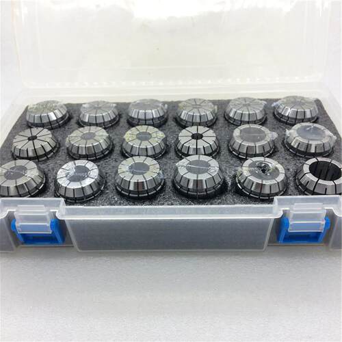 1 ER筒夹套装胶盒套装筒夹LRT er弹性夹头 ER32筒夹套装18PCS