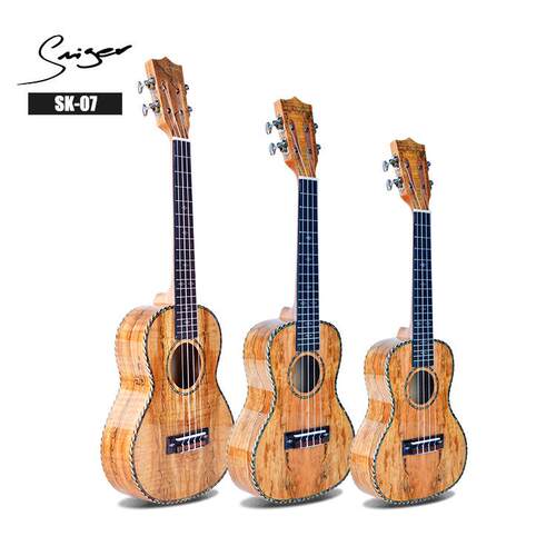 Ukulele23寸26寸夏威夷尤克里里小吉他 正桶全朽木 木色 亮光吉他